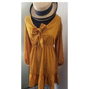 Flowy polka dot dress